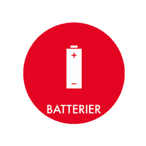 Piktogram til affaldssortering af batterier